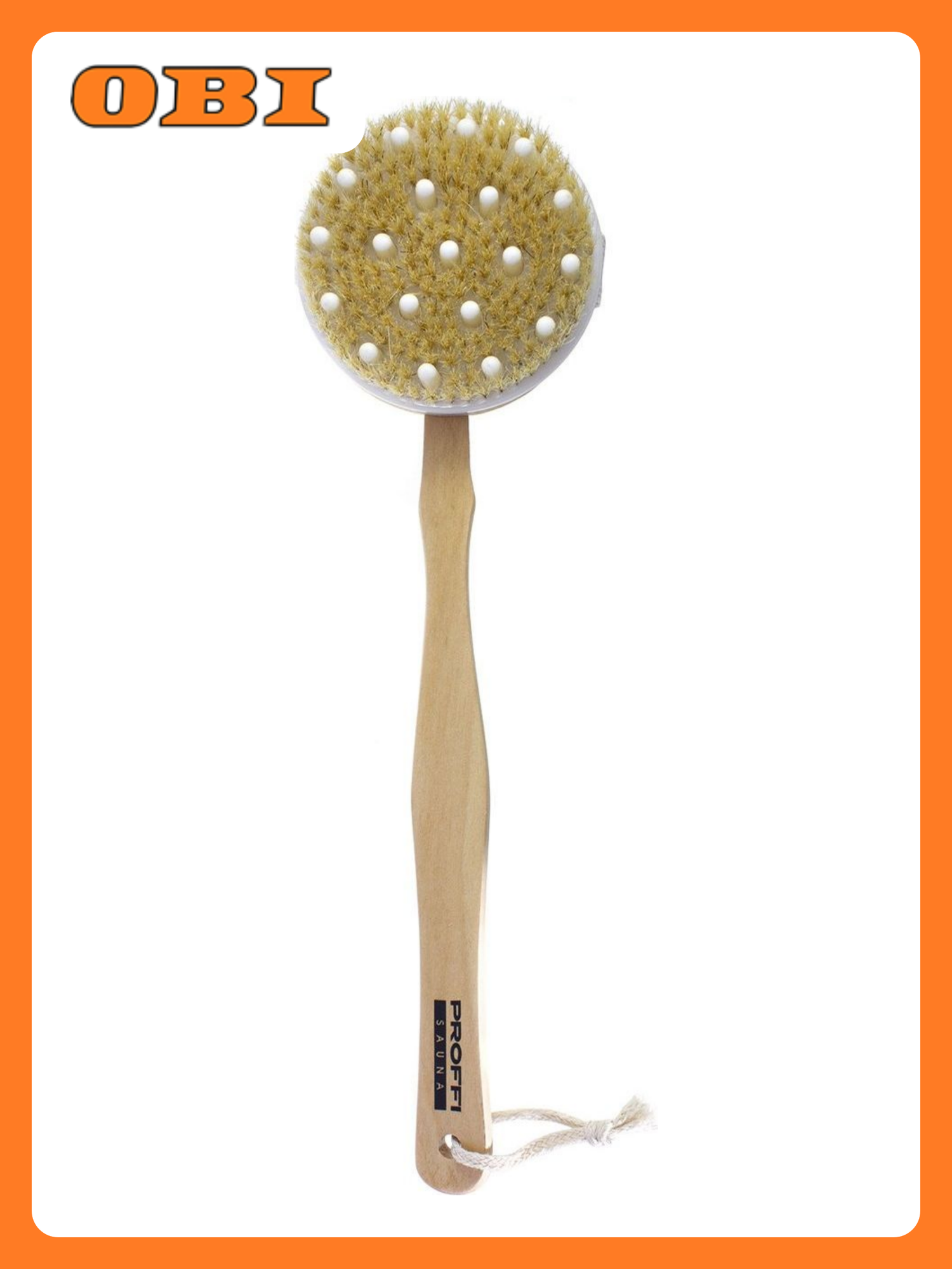 Массажная щетка PROFFI SAUNA натуральная щетина дерево с петелькой