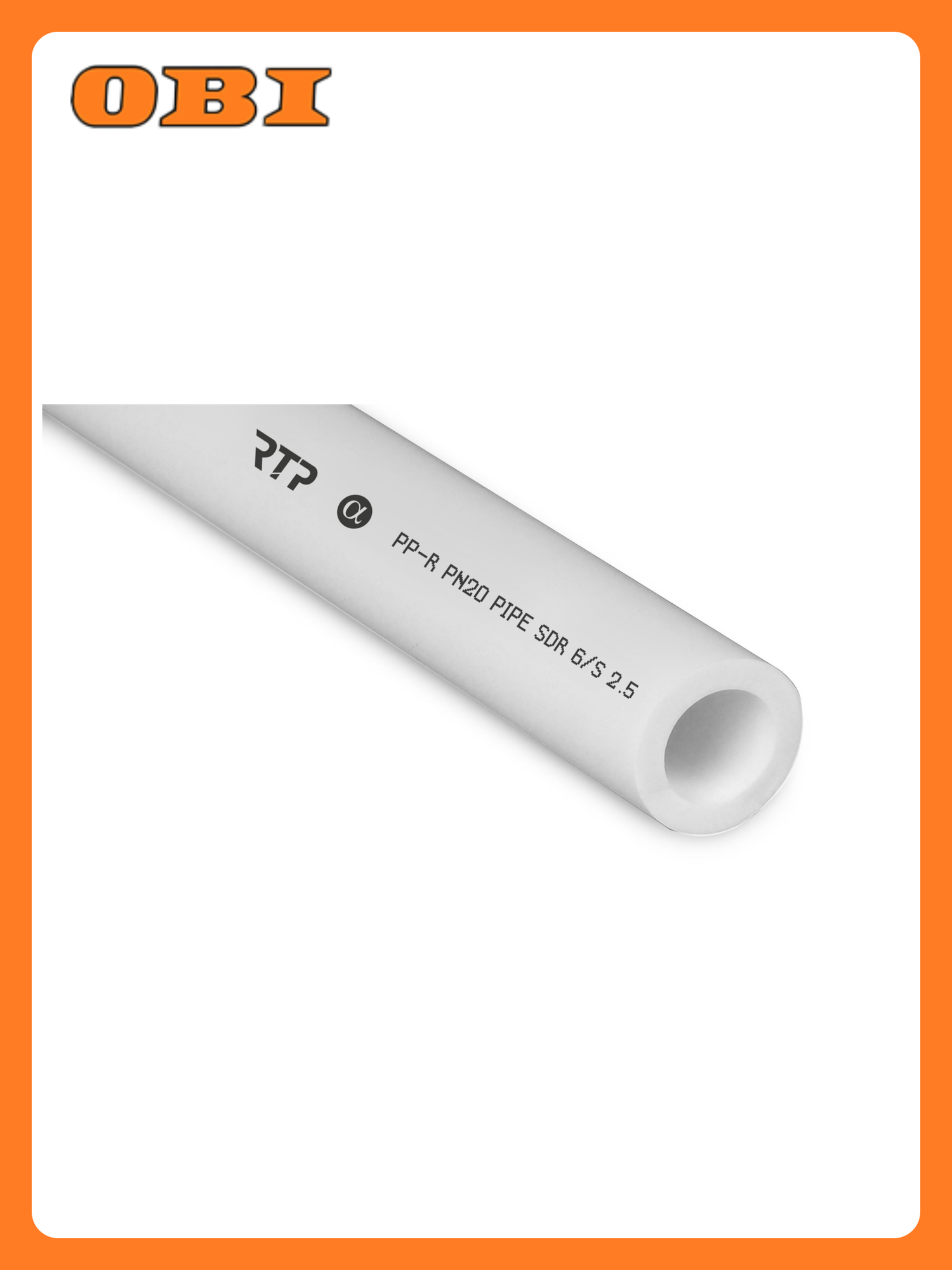 Труба PPR 25х42 PN20 2000мм белый RTP