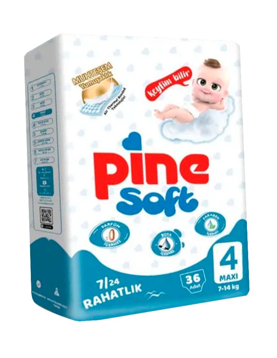 Подгузники Pine Soft №4 Maxi, 36 шт (7–14 кг)