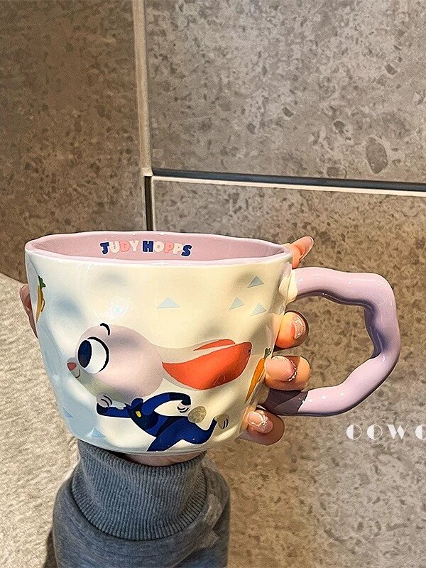 Керамическая кружка «Зоотопия» Ник и Джуди, чашка для воды для девочек, домашняя парная кружка, подарок на день