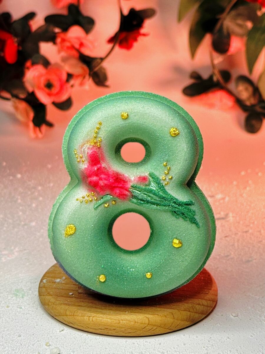 3D форма для бомбочек Восьмерка с тюльпанами — фото 1