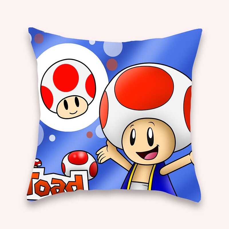 Чехол для подушки супермарио mario-themed короткий плюш для автомобиля гостиной 45*45 см тoad