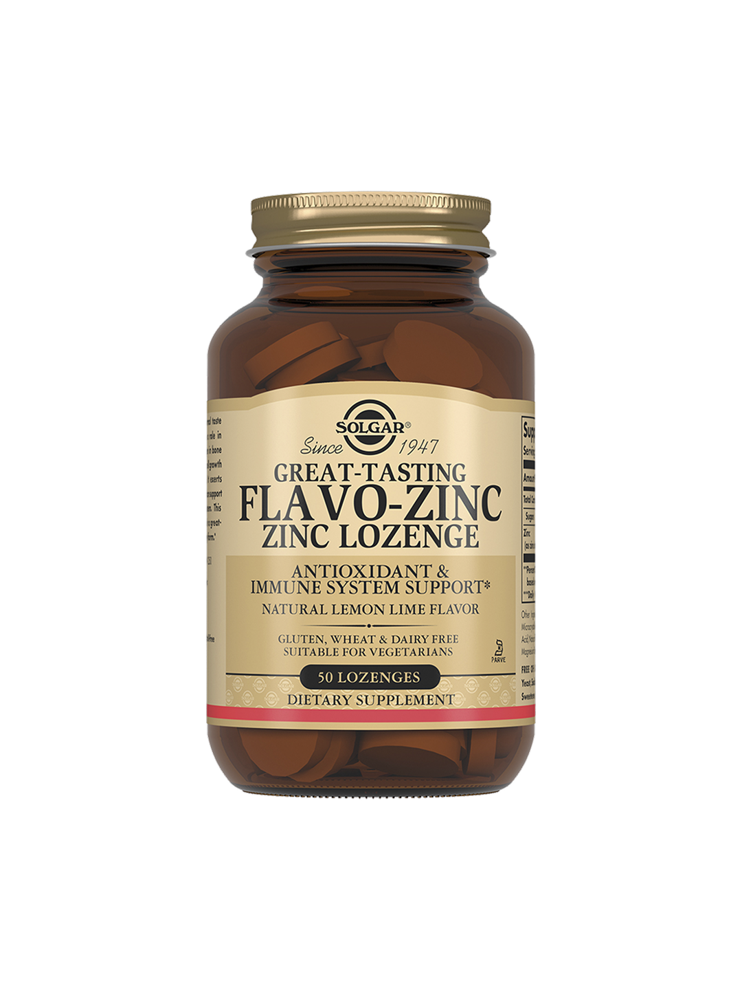 Биологически активная добавка Solgar "Флаво-Цинк", для иммунитета и кожи, 50 пастилок — фото 1