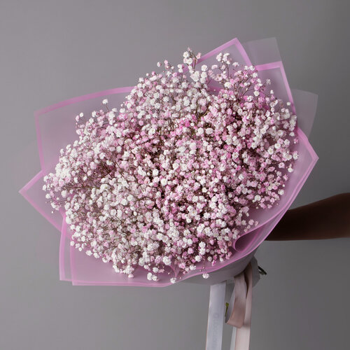 Изображение товара Букет Гипсофила "Крашенная светло-розовая" 45 шт Высота 80 см в коробке и аквабоксе от "Простоцветы"