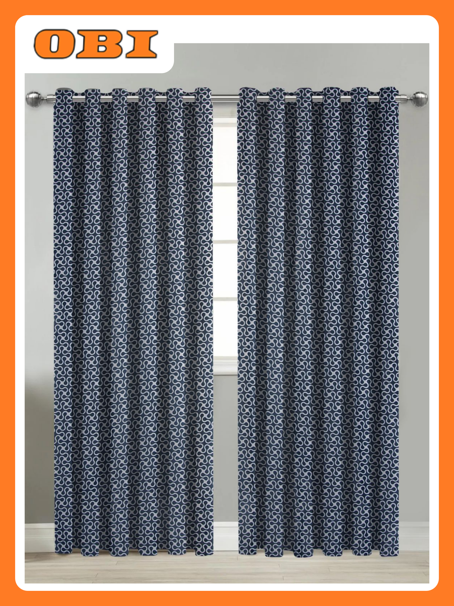 Штора Belezza  Spinner   портьерная  140x280 см  синяя  непрозрачная  полиэстер