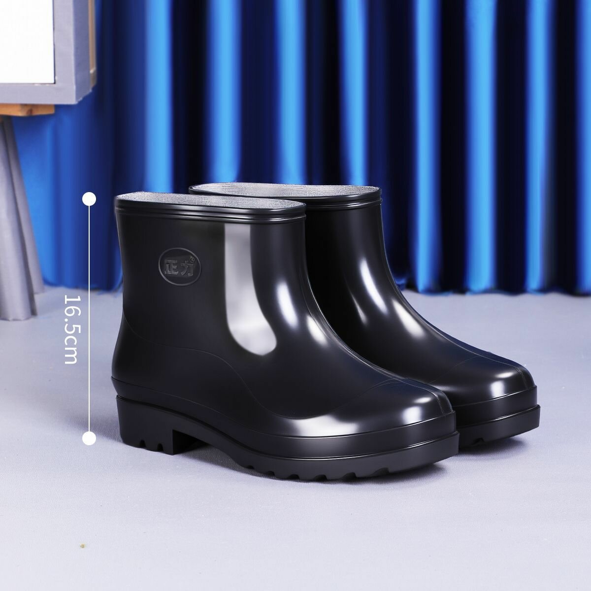 Резиновые сапоги Zhengli PVC с высоким голенищем, мужские дождевые сапоги, средние, износостойкие, из коровьей кожи, для строительных площадок, нескользящие, резиновые сапоги