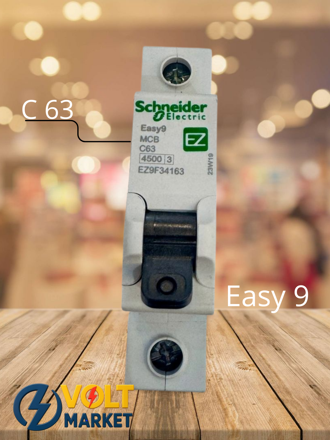 Easy9 1P 63A C 4.5kA Schneider avtomatik o'chirgichi