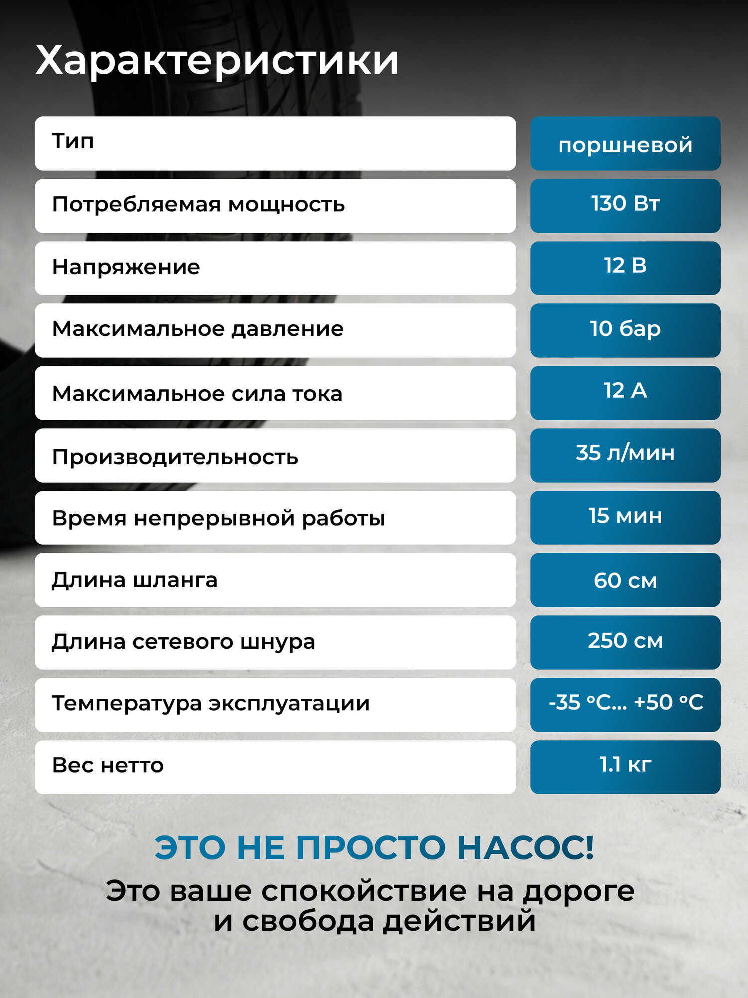 Компрессор автомобильный от прикуривателя для накачки шин DGM (AC-0913) — фото 1