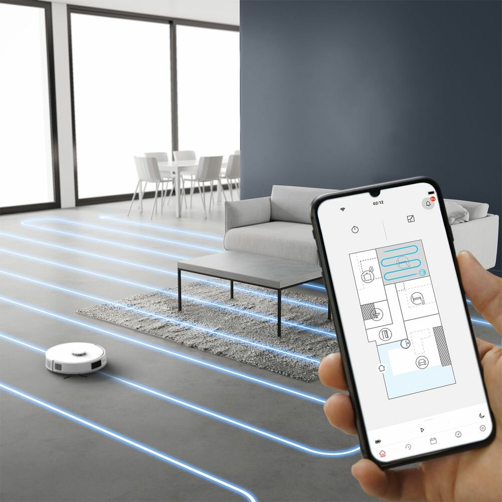 Робот-пылесос Tefal RG9197WH, 4000 ПА, 70 дБ, 290 мл пылесборник, 280 мл резервуар для воды, белый — фото 1