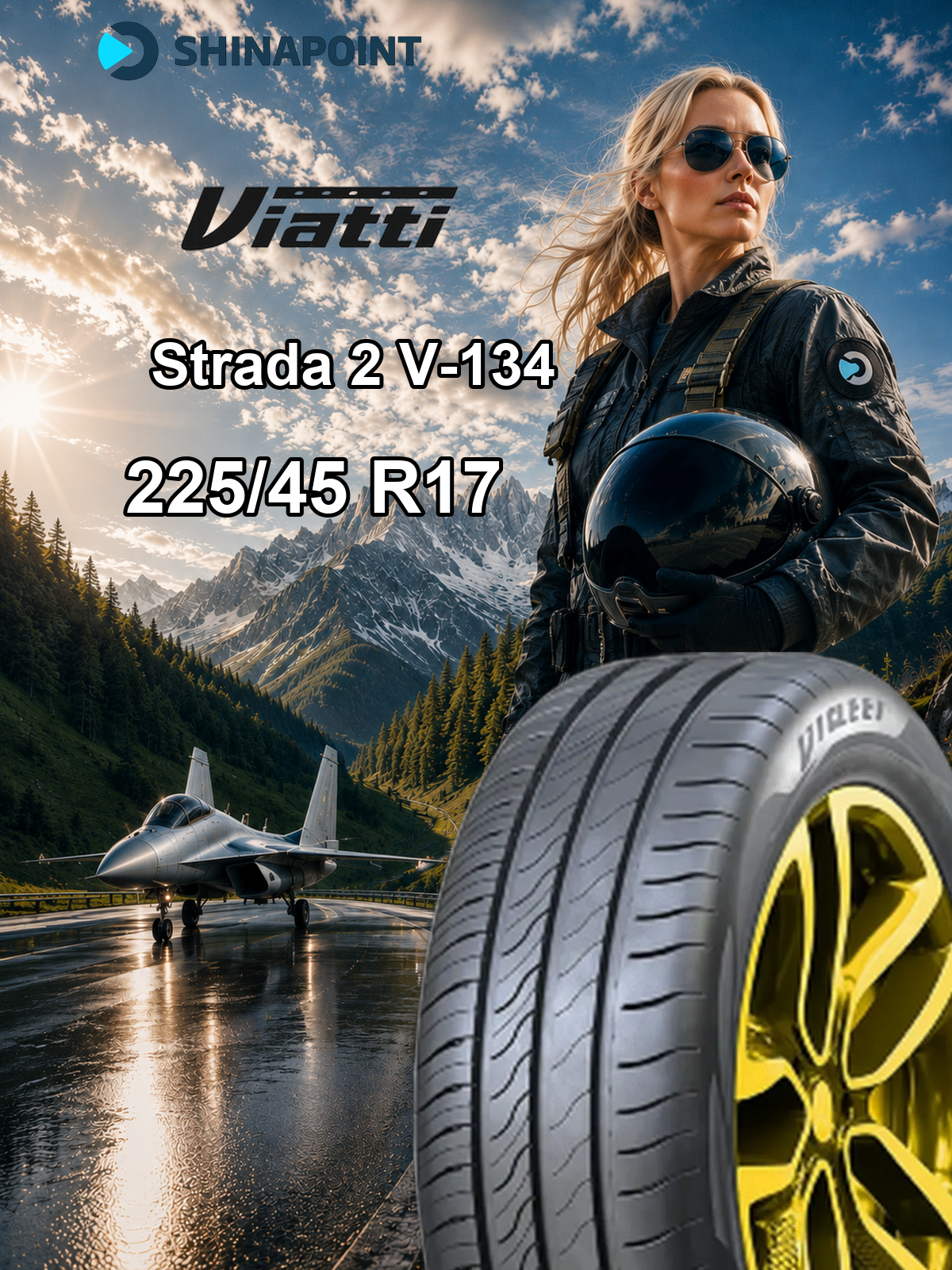 Шины летние R17 225 45 94 W автомобильная летняя резина лето шина Viatti модель Strada 2 V-134