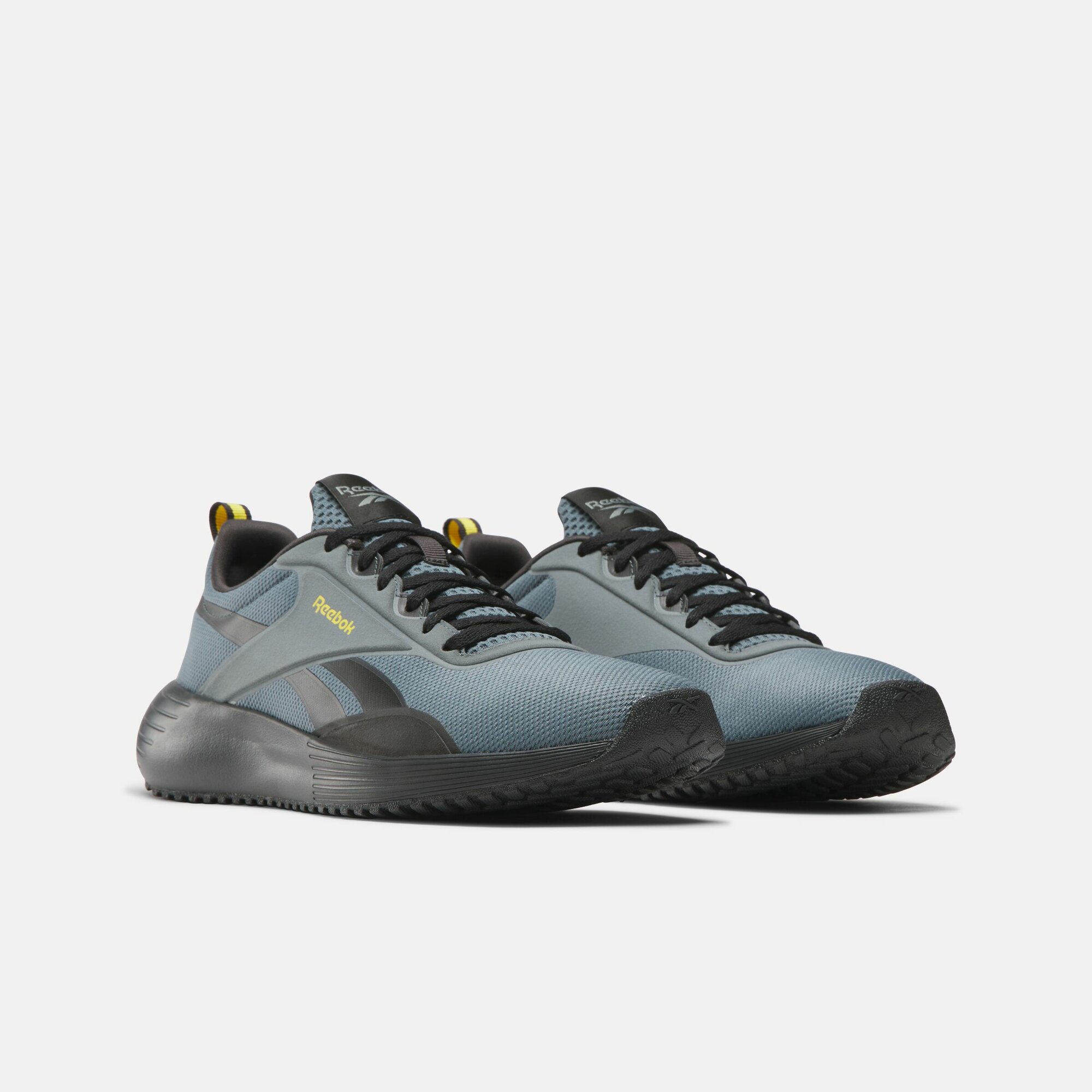 Кроссовки Reebok Lite Plus 4.0, размер 9 US, серый/черный/желтый — фото 1