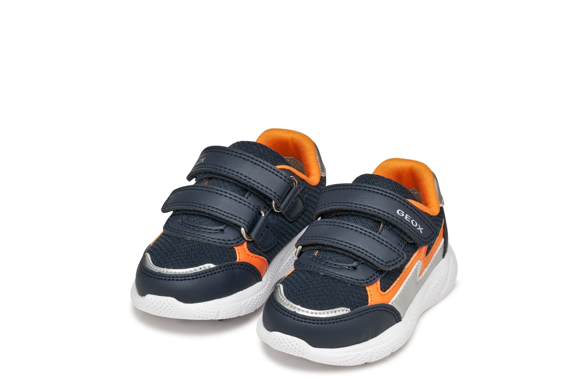 Кроссовки GEOX, размер 26 EU, неви/оранжевый — фото 1
