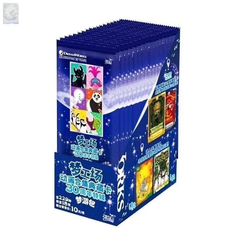 Коллекционные карты KAYOU DreamWorks Animation 30th Anniversary Special Edition, 1 коробка, 90 карт