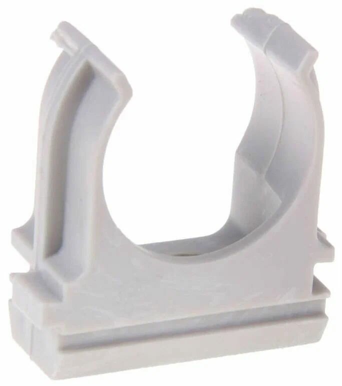 200 шт(комплект) Держатель для труб до 32мм Урал ПАК клипса для гофры, пластик серый