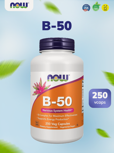 Изображение товара Now Foods В-50 комплекс 250 веганских капсул, B-50 250 veg caps