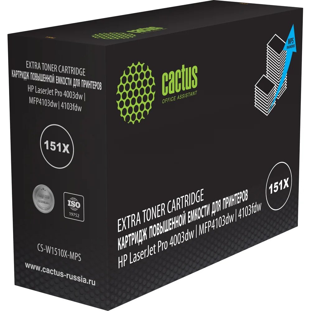 Cactus Картридж лазерный CS-W1510X-MPS 151X черный (18000стр.) для HP LJ Pro 4003dw/MFP4103dw/4103fd 2119824