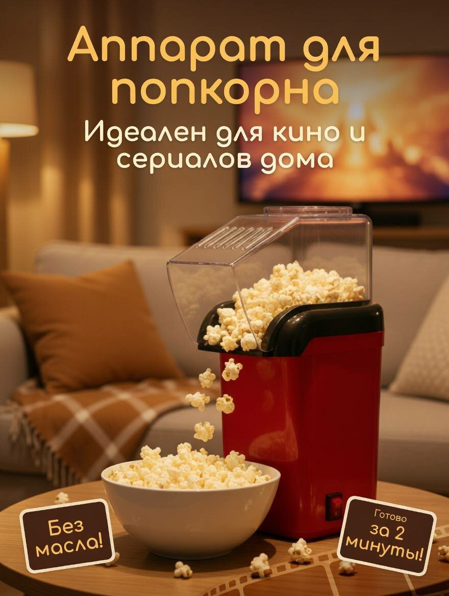 Аппарат для попкорна. Аппарат для приготовления попкорна, красный