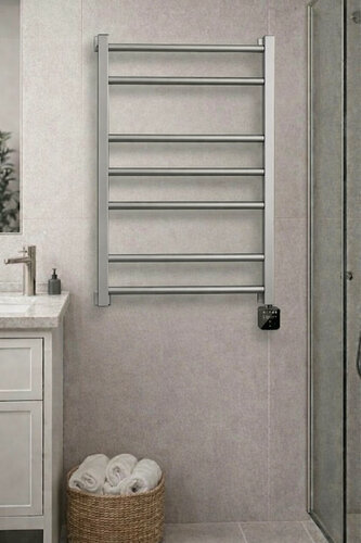 Изображение товара SATURN Электрический полотенцесушитель 80x60 см Хром