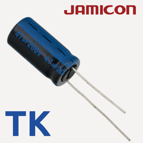 Изображение товара 47мкФ 200В / TK / 10x20 / 105 С / конденсатор электролитический (2шт)