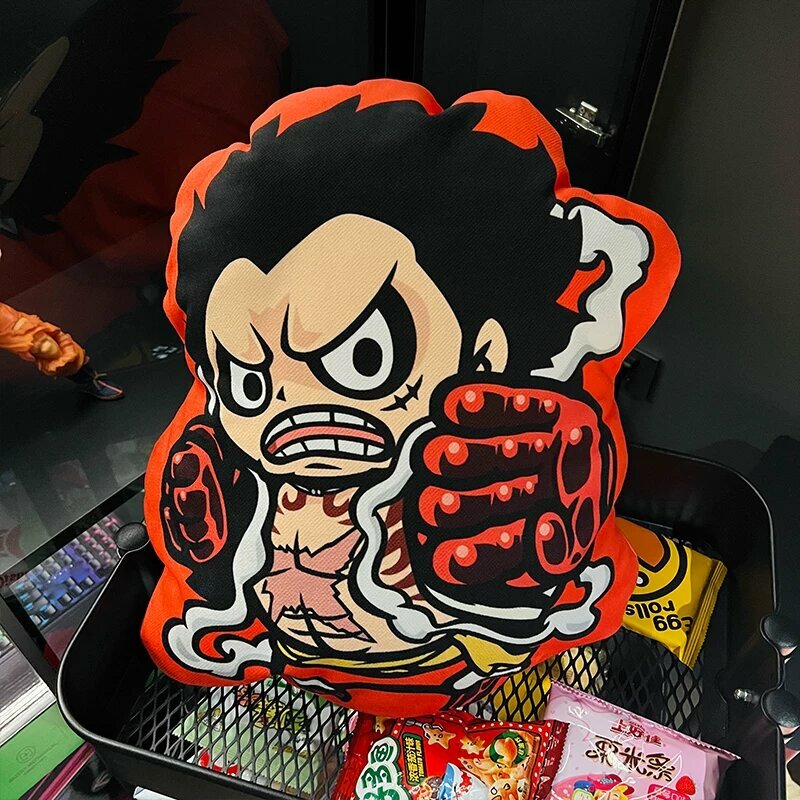 Подушка-игрушка Луффи 4-го уровня из One Piece, 45 см, мультяшный персонаж для офиса и комнаты
