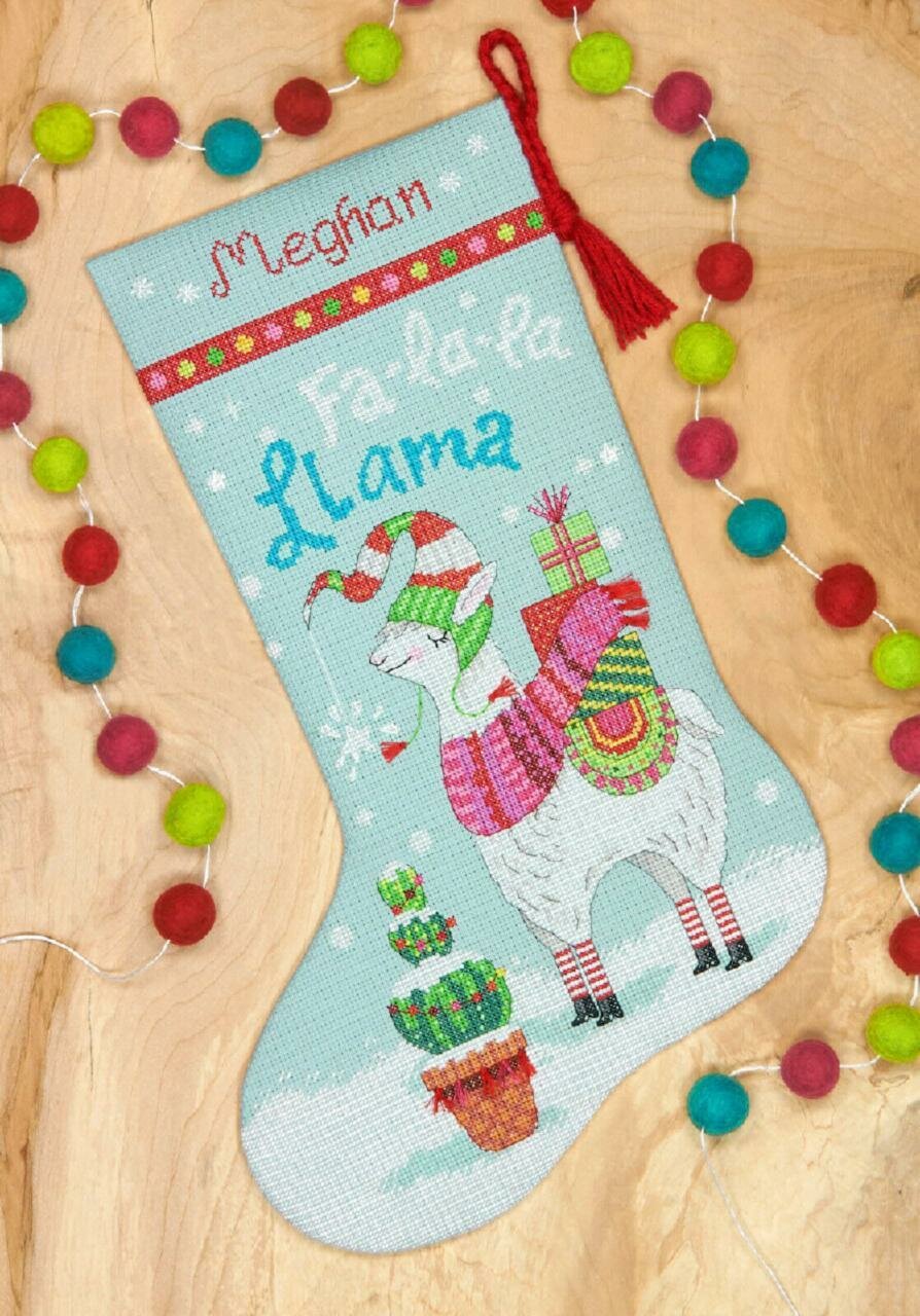 70-08977 Набор для вышивания крестом DIMENSIONS Llama stocking "Лама. Чулок"