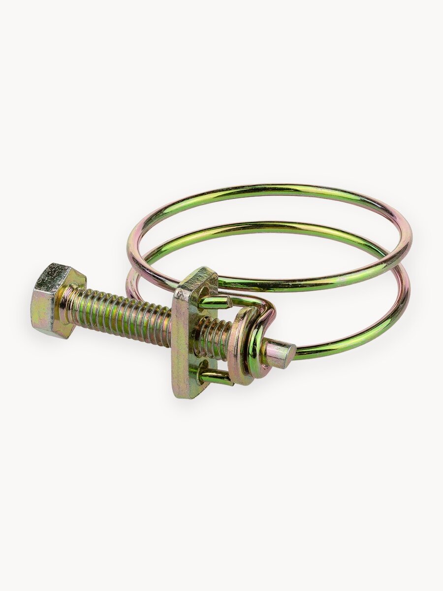 Хомут спиральный проволочный 35-38 мм, 1.1/2", оцинкованный, 2 шт