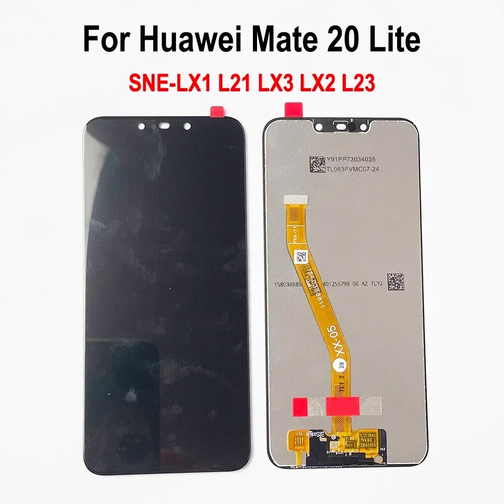 ЖК-дисплей для Huawei Mate 20 lite, цифровой сенсорный экран, дигитайзер в сборе для Mate 20 Lite SNE-LX1/LX2/LX3, замена, Black