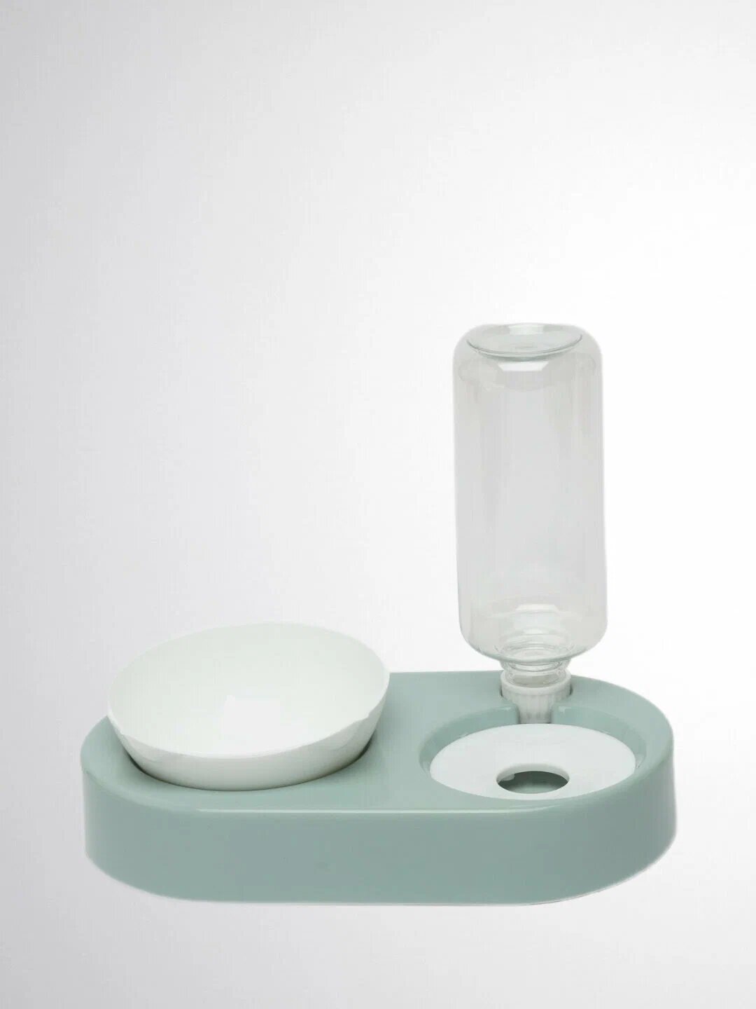 Миска с поилкой для кошек, Бирюзовый — фото 1