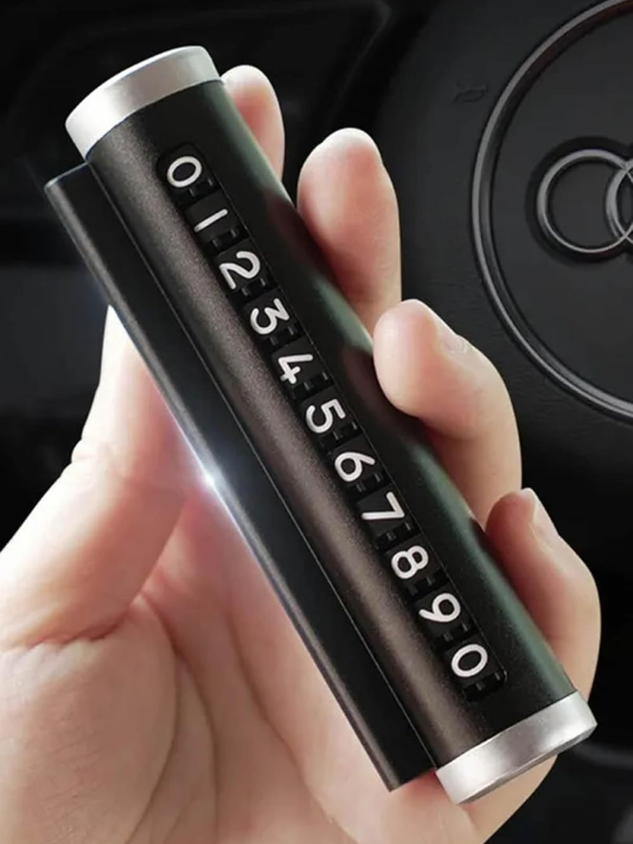 Автовизитки Xiaomi Автовизитка парковочная для автомобиля под лобовое стекло, номер телефона в машину для парковки, черная