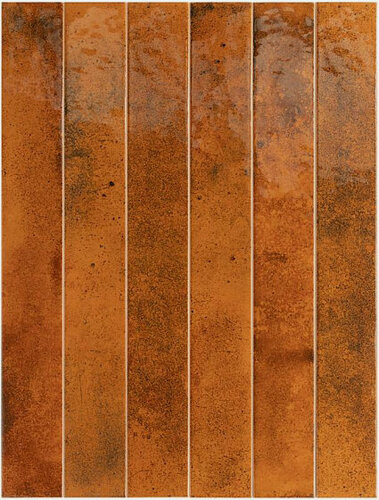 Изображение товара Плитка керамическая Equipe BALI Ginger 31551, глянцевая, оранжевый, 5х40 см , 50шт (цена за 1 уп - 1кв. м)