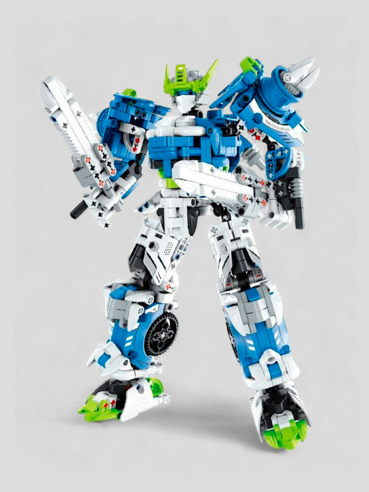 Конструктор iM.Master Бело-синий робот-воин 6823 — фото 1