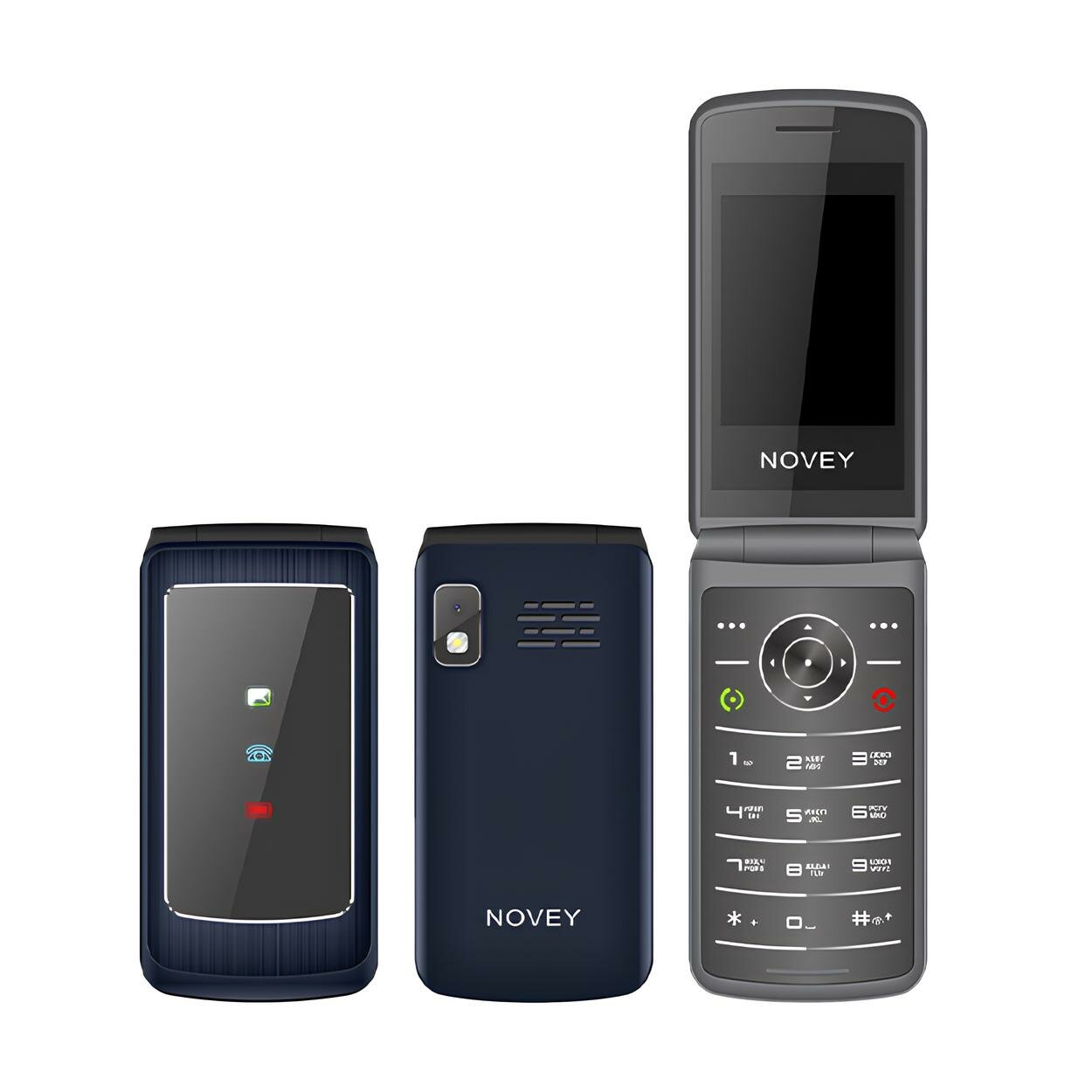 Кнопочный мобильный телефон Novey Z1+, 2 слота для SIM-карты, Blue