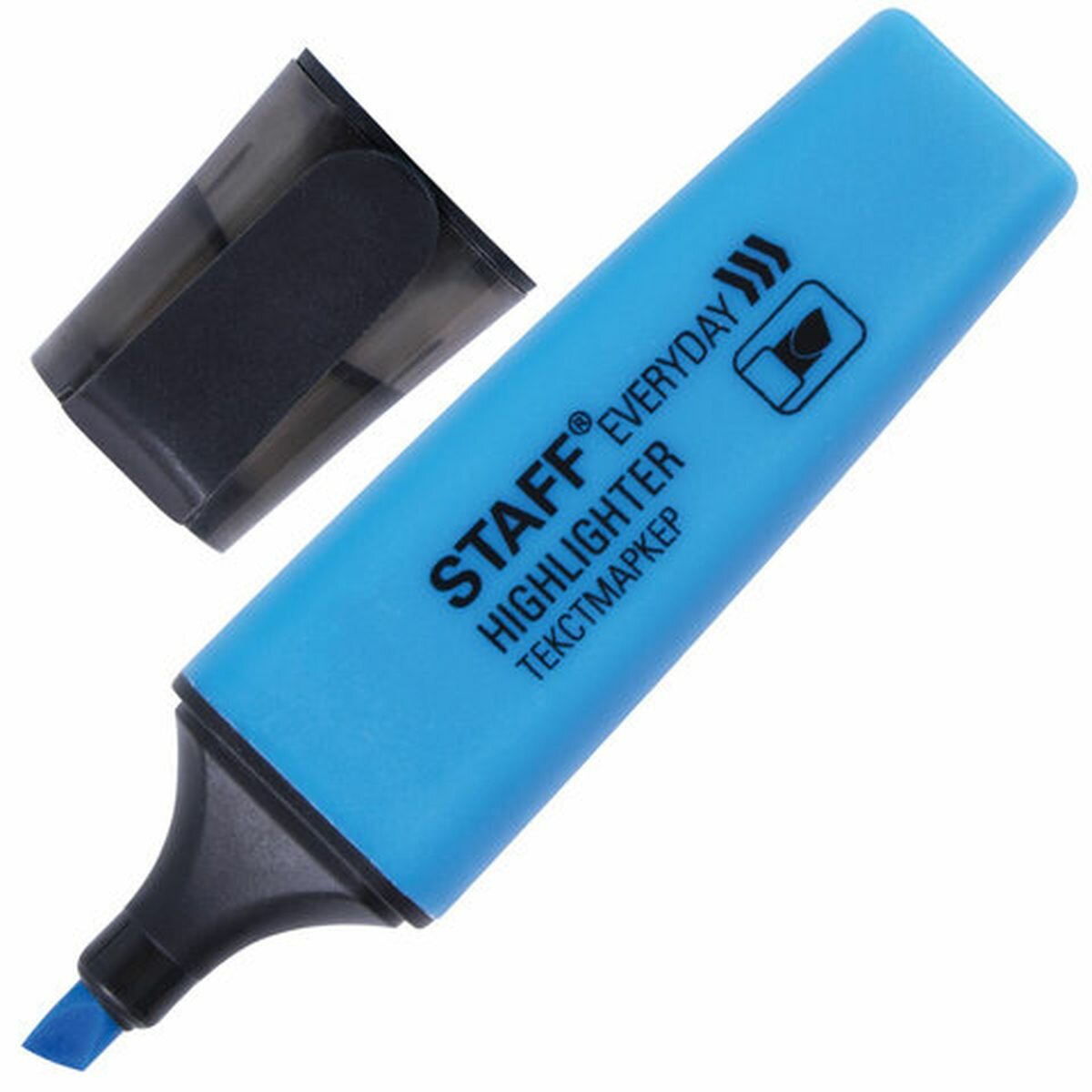 Маркер-текстовыделитель Staff Everyday (1-5мм голубой скошенный) (151642) 36шт.