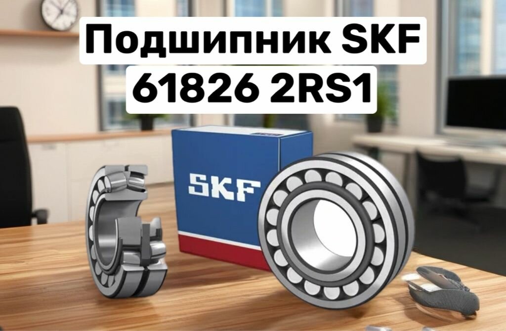 Подшипник SKF 61826 2RS1 (130x165x18) (6826 2RS) Made in italy