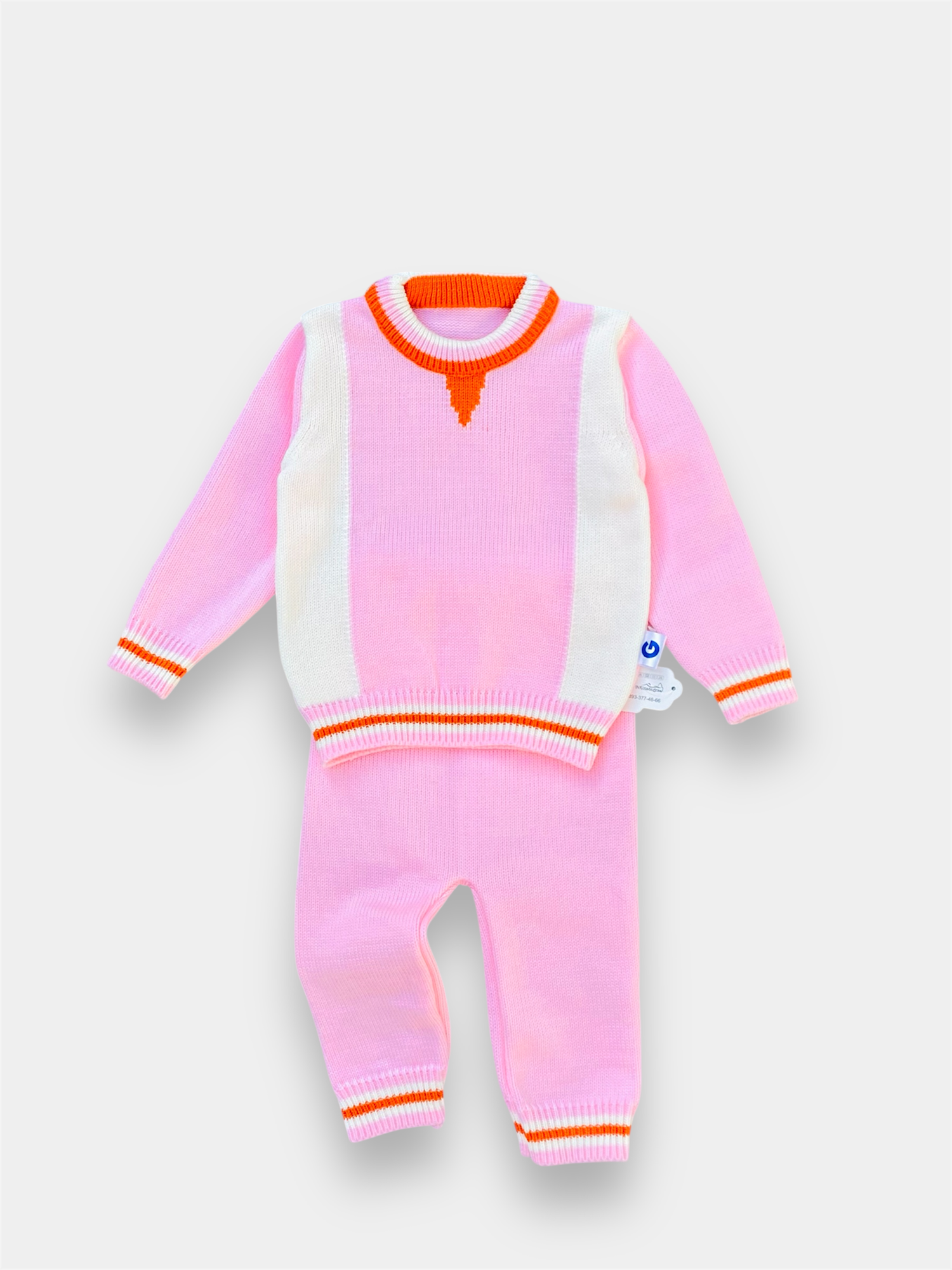 Комплект одежды Gunesh Line Textile Линейка, размер 86, розовый, — фото 1