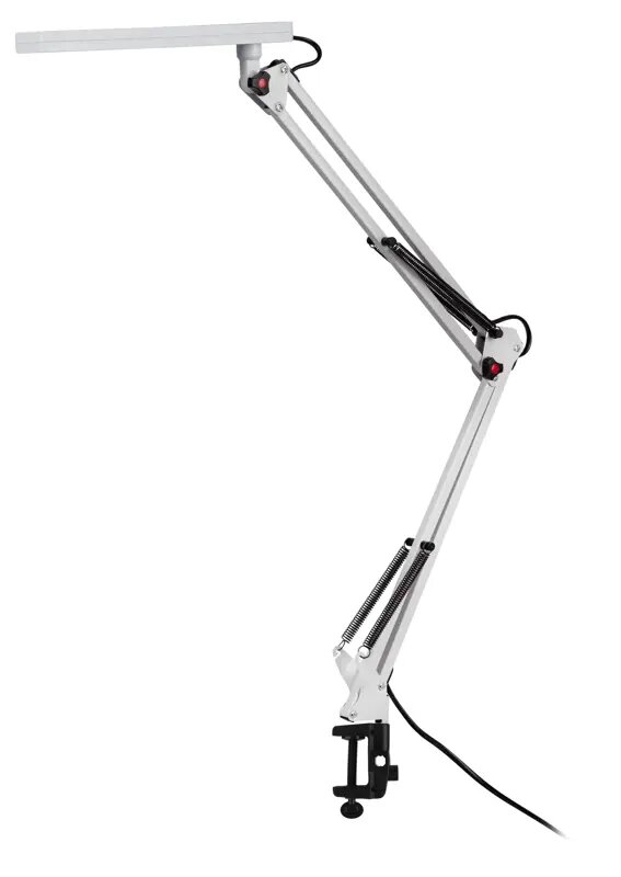 Рабочая лампа настольная светодиодная Эра NLED-507-8W-W бестеневая на струбцине цвет белый с регулировкой яркости