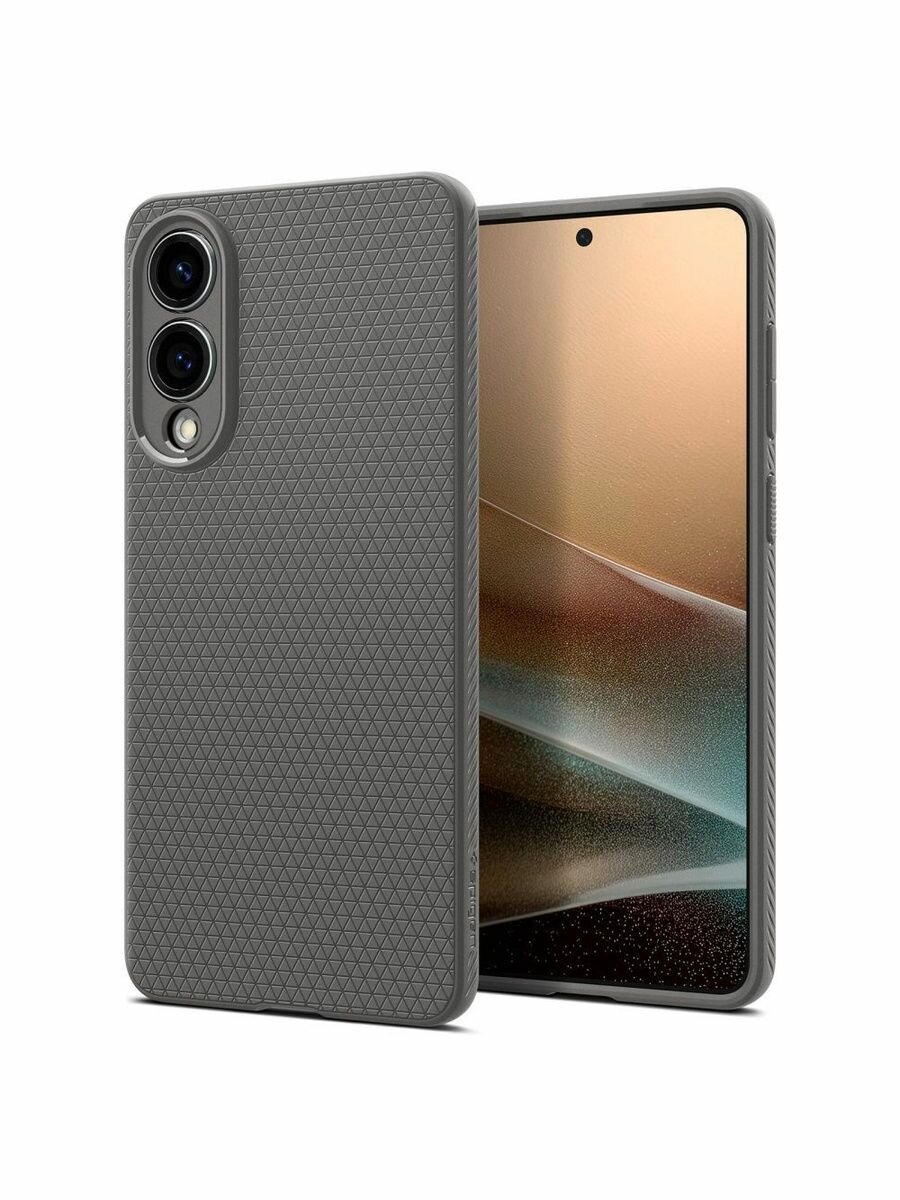 Чехол на Samsung Galaxy S25 Edge, Spigen Liquid Air (ACS09421), противоударный, бортики для защиты камеры и дисплея