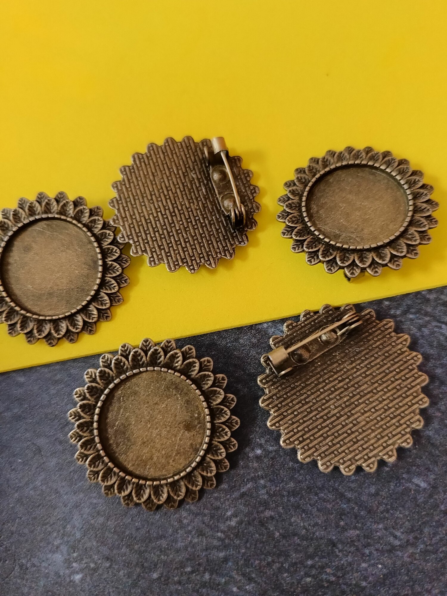 Основа для броши сеттинги молды для украшений 33мм 5шт — фото 1