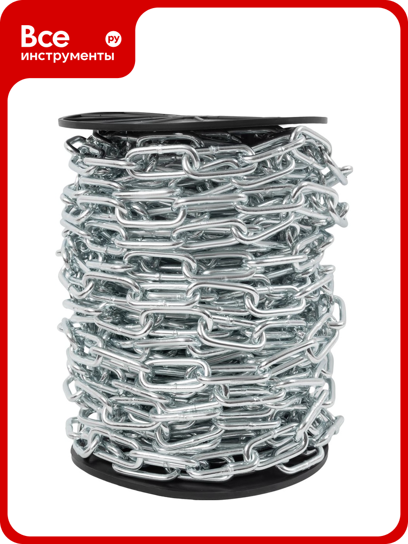 Сварная длиннозвенная цепь Gigant DIN 763 M6 30м 123916