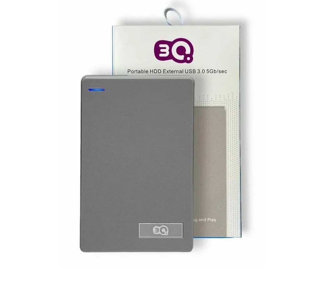 Внешний HDD 3Q Iris Portable HDD External 500 ГБ Серебро