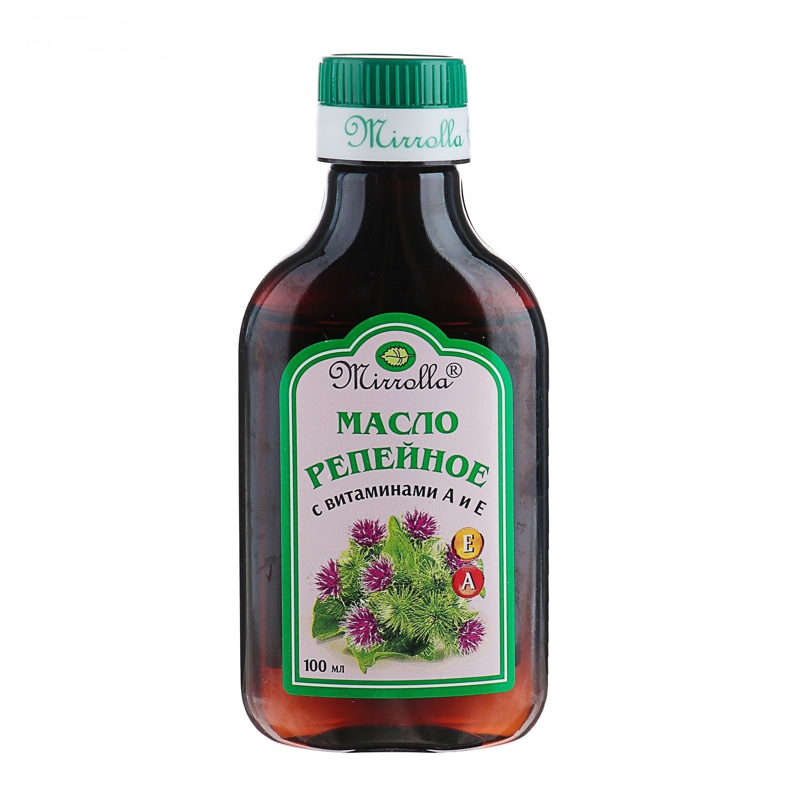 Масло Mirrolla, репейное, для всех типов волос, с витаминами, 100мл