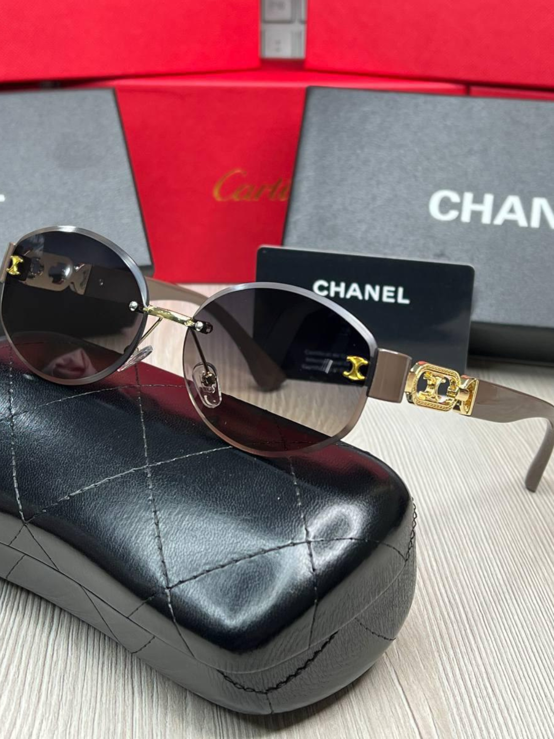 Солнцезащитные очки , коричневый