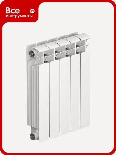 Изображение товара Биметаллический радиатор RIFAR BASE 500 07 секц. бок. R-BA-500-07, настенный радиатор, боковое подключение, белый корпус