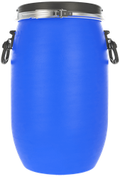 Бочка пищевая пластиковая ПНД (HDPE) синяя Open Top, 30 литров, ЗТИ Самара