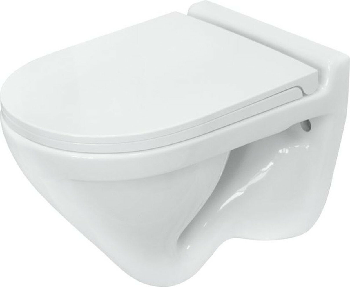 Картинки Унитаз подвесной SANITA LUXE Attica SLDM, с микролифтом, антигрязевым покрытием, белый