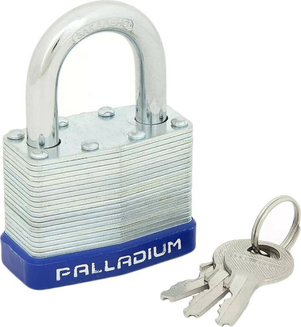 Замок навесной Palladium 901S-50 сталь синий автоматическое запирание 50x375мм