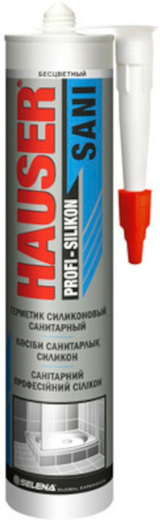 Герметик HAUSER Sila  силиконовый  санитарный  бесцветный  260мл