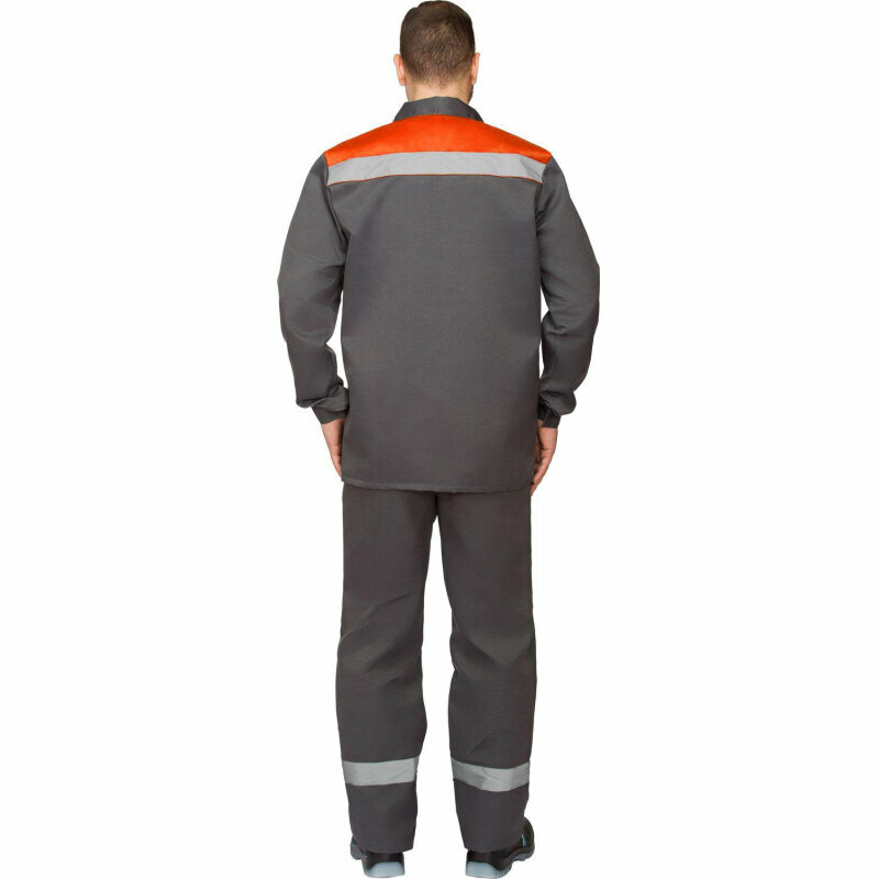 Костюм рабочий летний муж. л16-КБР с СОП сер/крас (р.48-50) 170-176