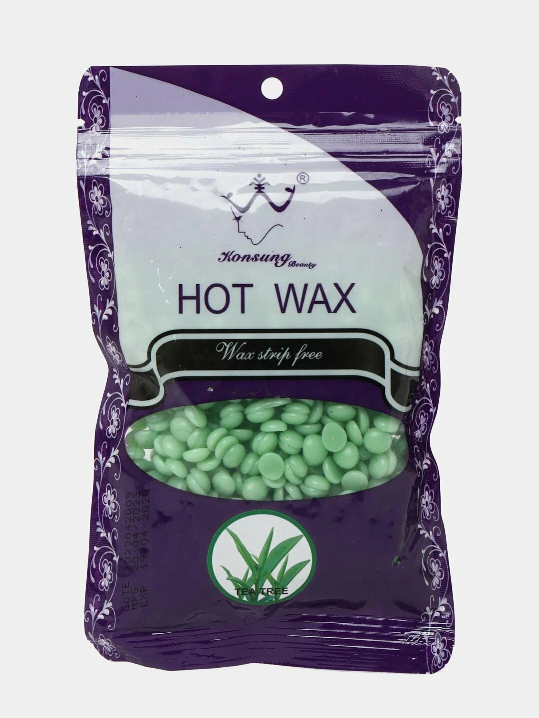 Воск для депиляции "Konsung Beauty" (100 г), черный, гранулы