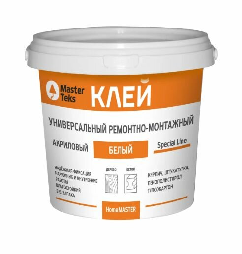 Клей Masterteks для ремонта и монтажа 1.7 кг цвет белый